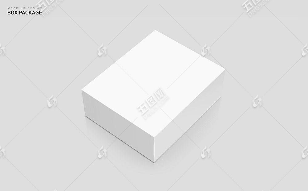 白色纸盒产品包装盒智能样机素材图片