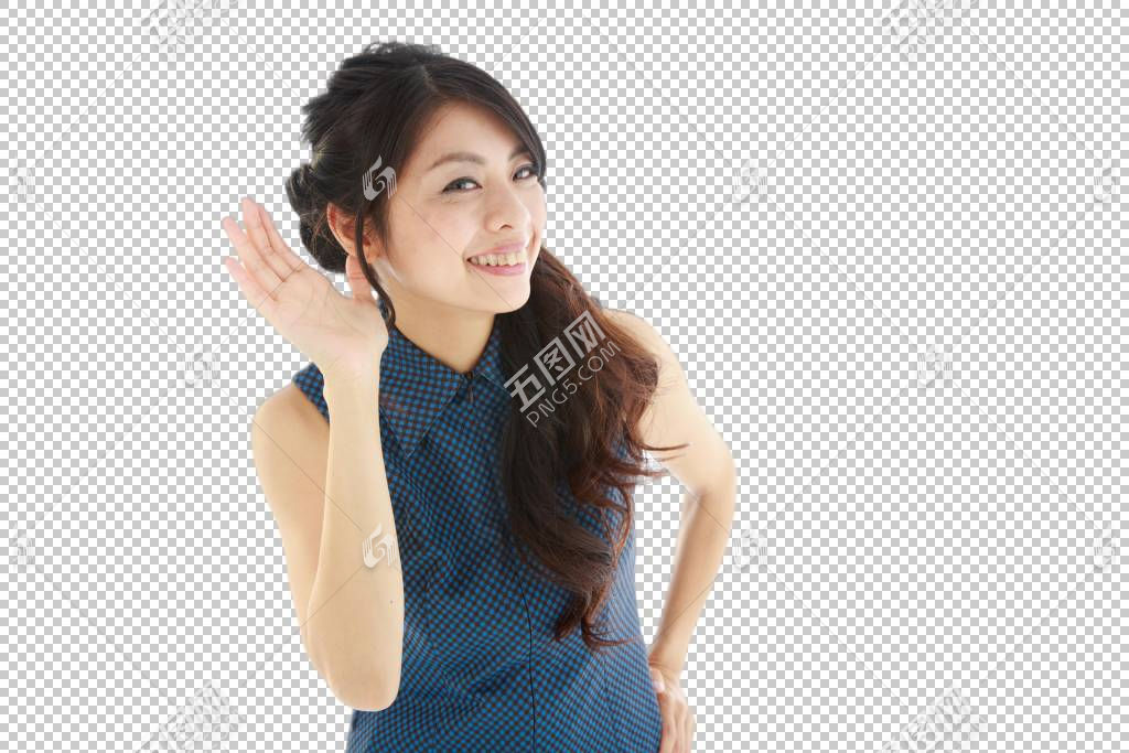 侧耳听的年轻日本女性免抠素材下载 图片id 免抠人物 Png素材 素材宝scbao Com