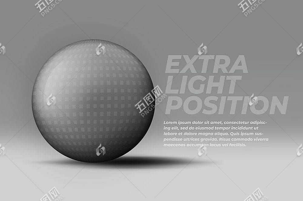 简洁圆形球体主题海报设计