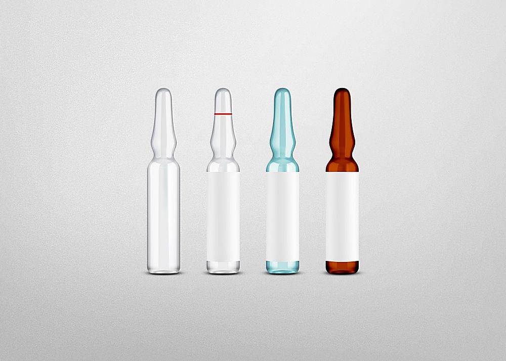 小瓶装注射液体产品样机素材